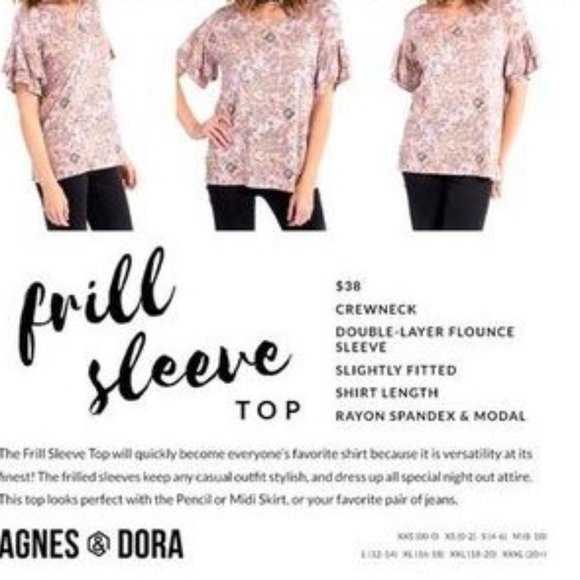 Pink Frill Sleeve Top - Agnes & Dora - Picture 1 of 2